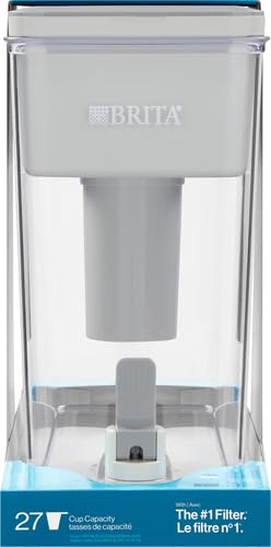 Brita 27 Cup Filter Dispenser, Reduces Chlorine taste and odour from Tap Water, Filters 151 Litres, UltraMax, Grey