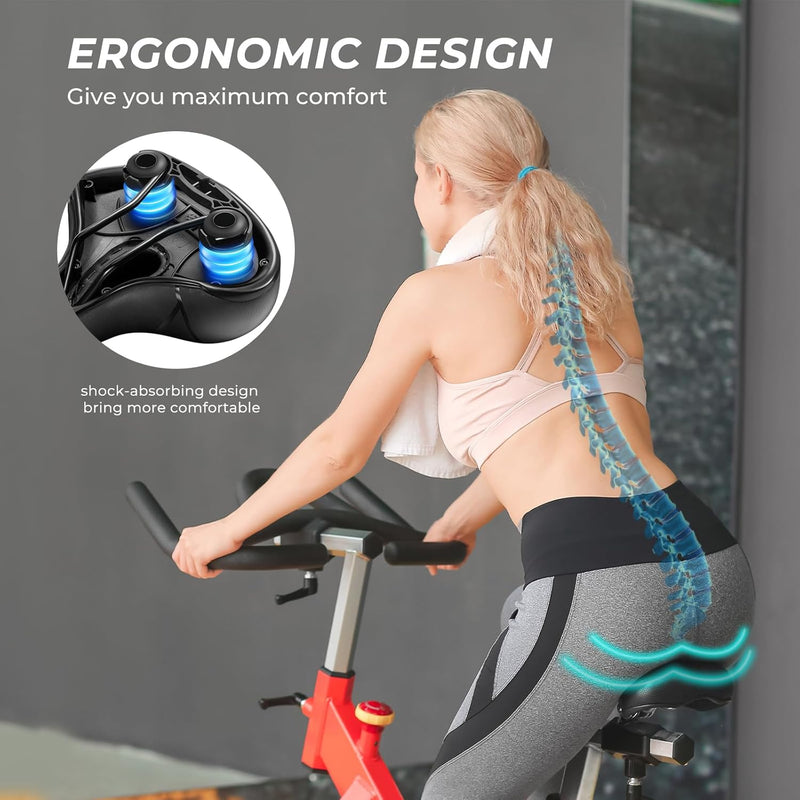 Bike Seat, Comfortable Bicycle Seat Cushion for Men Women, Waterproof Soft Gel Bike Saddle with Ergonomic Zone Concept, Fit for BMX, MTB & Road Bike