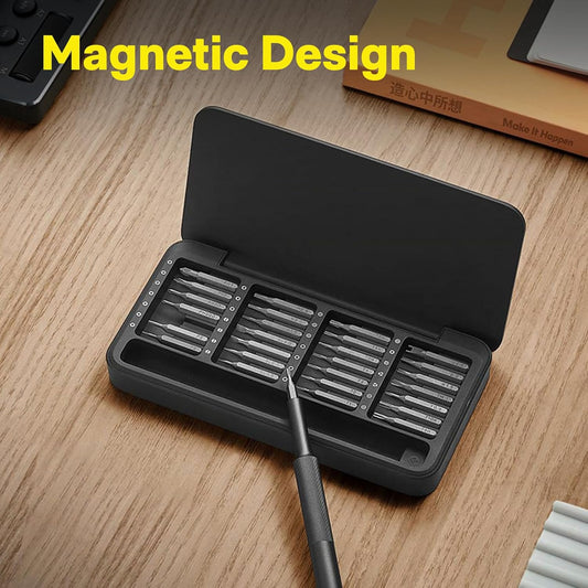 HOTO Precision Screwdriver Set, 28-in-1 Manual Screwdriver Set, Mini Hand with Magnetic S2-Steel Bits, Ideal for Phone/Glasses/Watches/Laptop - PuriLite