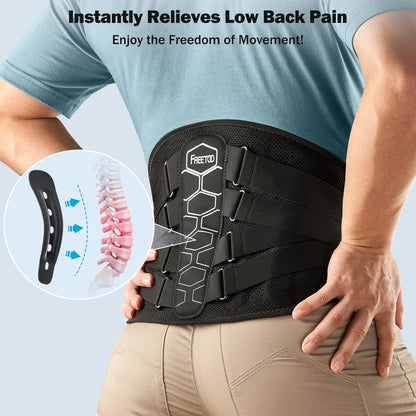 Back Support Belt for Lower Back Pain Relief, Medical Grade Back Brace with Lumbar Pad for Women & Men, Anti-skid Lumbar Support for Herniated Disc, Sciatica M Size(waist:33.4''-40.5'')