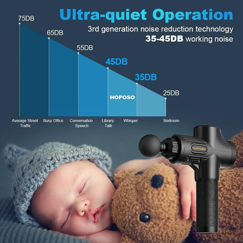 Massage Gun Powerful Portable Sports Massage Gun with 30 Speeds 8 Massage Heads, High Speed Quiet Motor Massage Gun, LCD Screen, Carry Case, Gift for Men Women