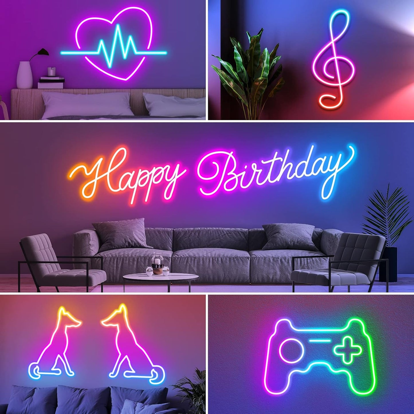 AILBTON Led Neon Rope Lights 32.8Ft,Control with App/Remote,Flexible Led Rope Lights,Multiple Modes,IP65 Outdoor RGB Neon Lights Waterproof,Music Sync Gaming Led Neon Strip Lights for Bedroom