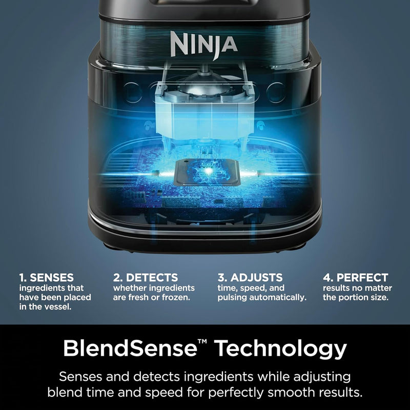 Ninja Detect Power Blender + Personal Single-Serve, BlendSense Technology, For Smoothies, Food and More, Compact Kitchen Countertop, 1700 P-Watts, 72 oz. Pitcher, 24 oz. Cup, TB300C (Canadian Version)