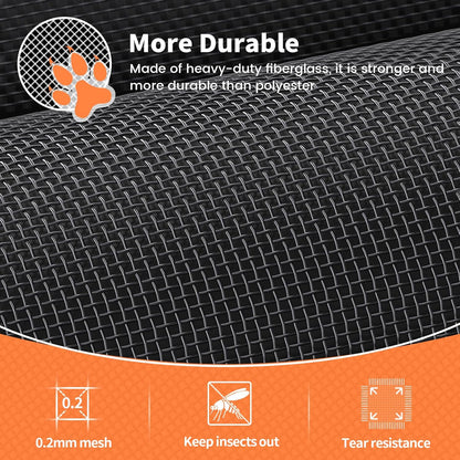Magnetic Screen Door, Heavy Duty Fiberglass Moustiquaire Magnétique, Screen Mesh with Automatic Block Closure, Walk Through Easily for Kids Pets,Fits Door Size up to 36-38" W x 80" H