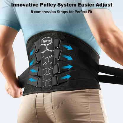Back Support Belt for Lower Back Pain Relief, Medical Grade Back Brace with Lumbar Pad for Women & Men, Anti-skid Lumbar Support for Herniated Disc, Sciatica M Size(waist:33.4''-40.5'')