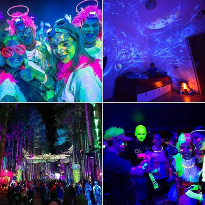 100W LED UV Black Light, Black Lights for Glow Party, IP65 Waterproof Black Light, for Black Light Party, Stage Lighting, Halloween, Fluorescent Poster, Neon Glow, Body Paint - PuriLite