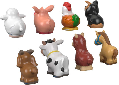 Fisher-Price Little People Farm Animal Friends 8-Piece Toddler Figure Set for Imaginative Play, Ages 1+ - PuriLite