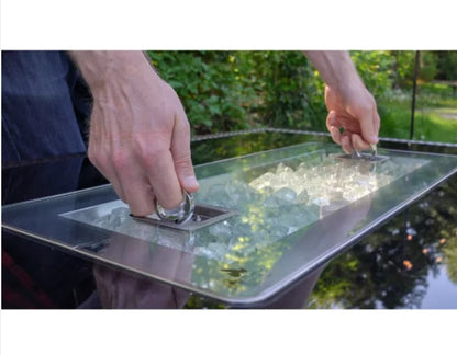 Outland Fire Table Wind Guard 2-pc. Accessory Set