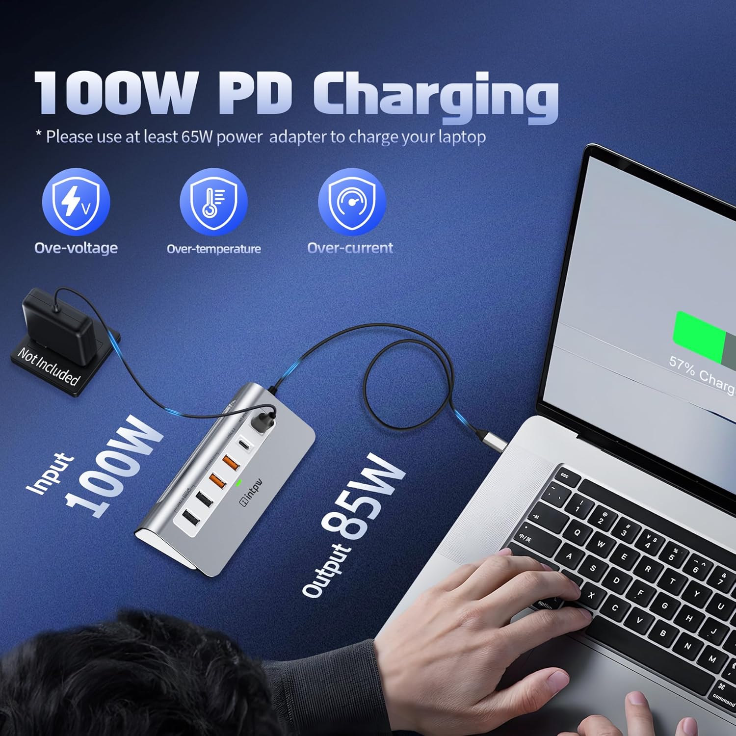 P9 PRO USB C Hub 9-in-1 Docking Station – 10Gbps USB-C Hub with 4K@60Hz HDMI – USB-C & USB-A 3.2 – Dual USB-A 2.0 – 100W PD Charging – SD/TF Card Reader - PuriLite