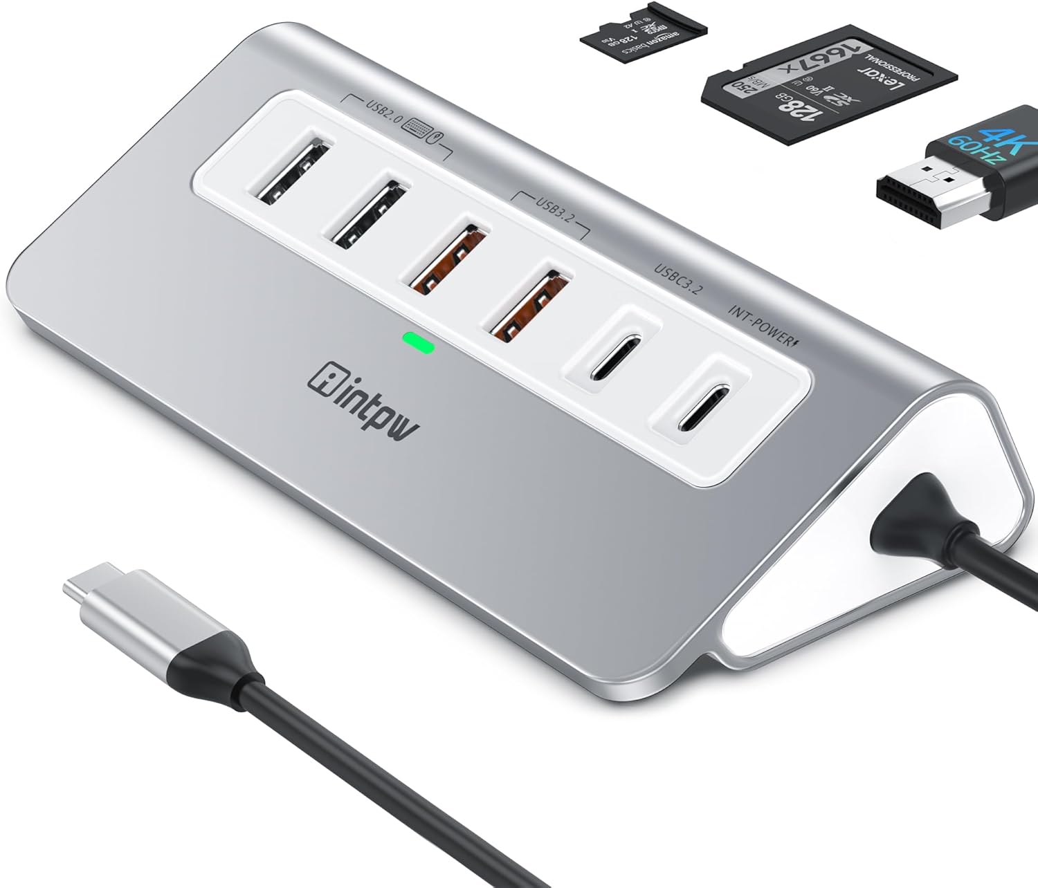 P9 PRO USB C Hub 9-in-1 Docking Station – 10Gbps USB-C Hub with 4K@60Hz HDMI – USB-C & USB-A 3.2 – Dual USB-A 2.0 – 100W PD Charging – SD/TF Card Reader - PuriLite