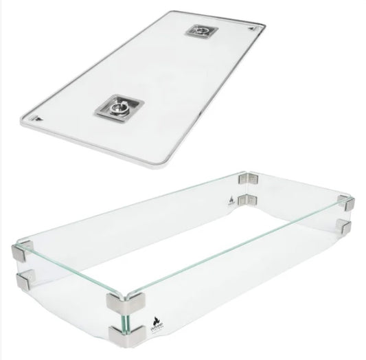 Outland Fire Table Wind Guard 2-pc. Accessory Set