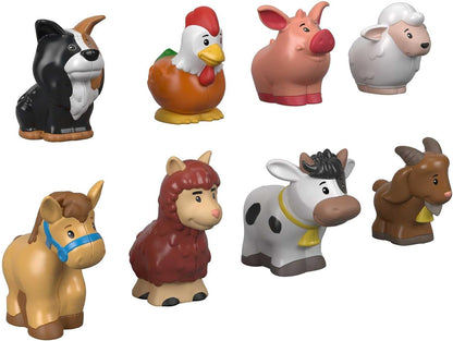 Fisher-Price Little People Farm Animal Friends 8-Piece Toddler Figure Set for Imaginative Play, Ages 1+ - PuriLite