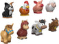 Fisher-Price Little People Farm Animal Friends 8-Piece Toddler Figure Set for Imaginative Play, Ages 1+ - PuriLite