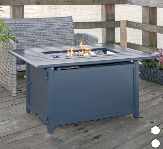 Gale Rectangular Aluminum Convertible LP/NG Fire Table