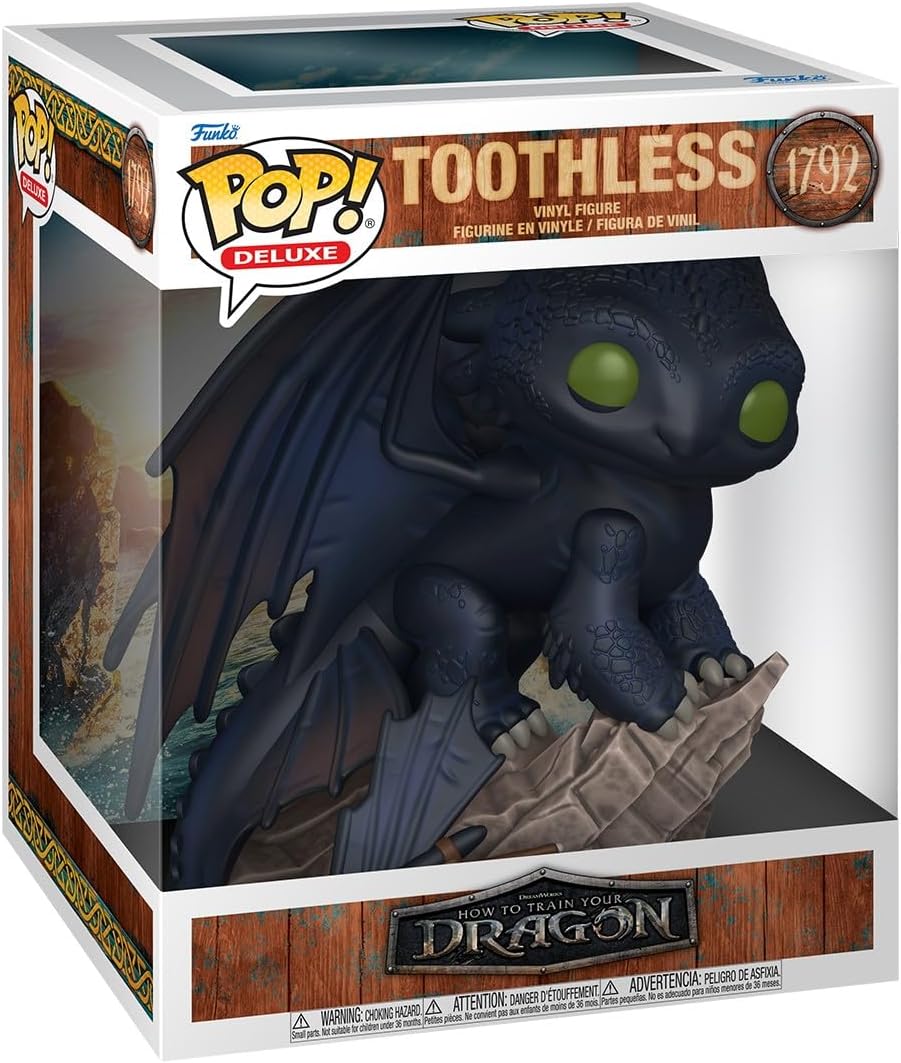 Funko Pop! Deluxe How to Train Your Dragon Toothless Vinyl Figure, 6.45-Inch Collectible - PuriLite