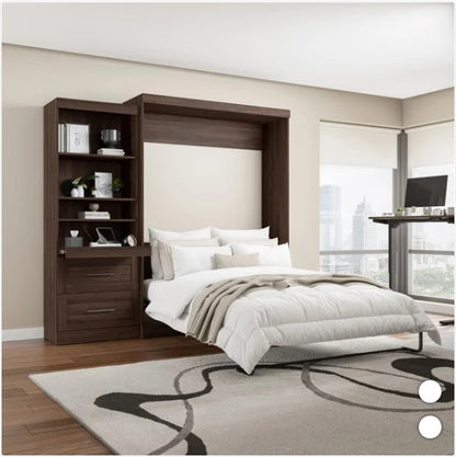 Bestar Boutique Queen Wall Bed 2-piece Set with Pull-out Shelf