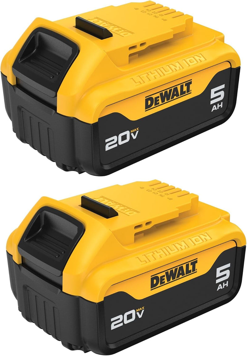 DEWALT 20V Max XR 20V Battery, 5.0-Ah, 2-Pack (DCB205-2)