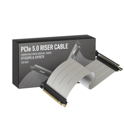 LINKUP AVA5 PCIe 5.0 Riser Cable – x16 128GB/s GPU Extension – Right Angle Vertical Mount – RTX 5090 / RX 9070 Ready – PCIe 4.0 Backward Compatible - PuriLite