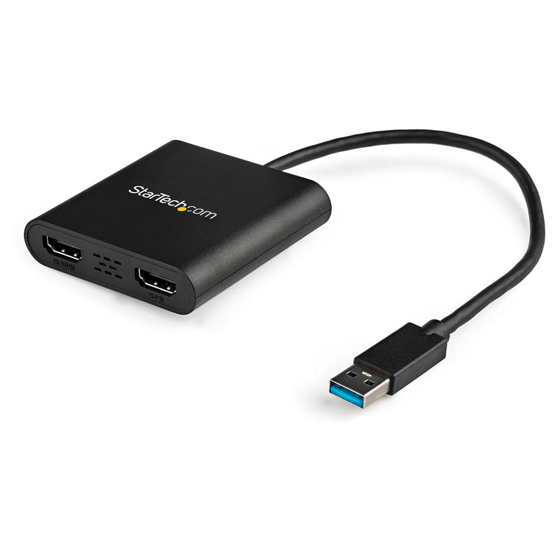 USB 3.0 to Dual HDMI Adapter, USB to 2x HDMI Monitor Converter for Windows (no support for macOS/ChromeOS/Linux) - TAA