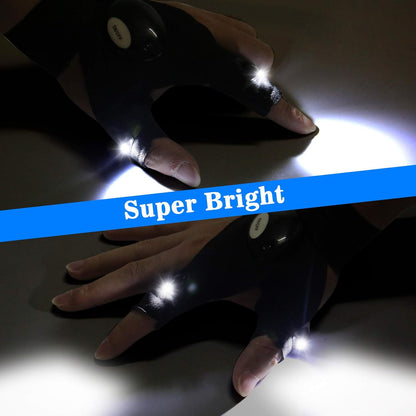 LED Flashlight Gloves for Men & Women – Hands-Free Finger Light Gloves for Fishing, Camping, DIY, Repairs, Night Work - PuriLite