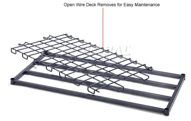 Nexel® 4 Shelf, Nexelon® Blue Heavy Duty Wire Shelving Unit, Starter, 48"W x 24"D x 63"H - PuriLite