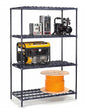 Nexel® 4 Shelf, Nexelon® Blue Heavy Duty Wire Shelving Unit, Starter, 48"W x 24"D x 63"H - PuriLite