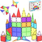 PicassoTiles Magnetic Tiles 60-Piece Set – STEM Montessori Building Blocks – Magnetic Construction Tiles – Sensory Learning Toy for Toddlers & Kids Ages 3+ - PuriLite