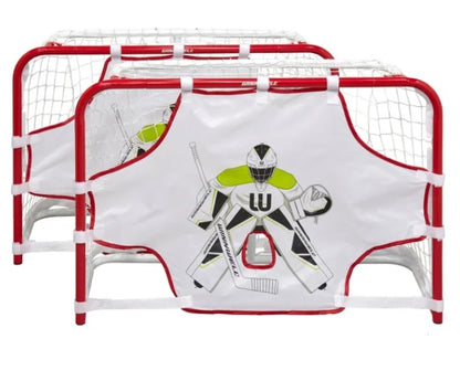 Winnwell Double Mini Quiknet Hockey Set - 2 Mini Sticks & 2 Balls - PuriLite
