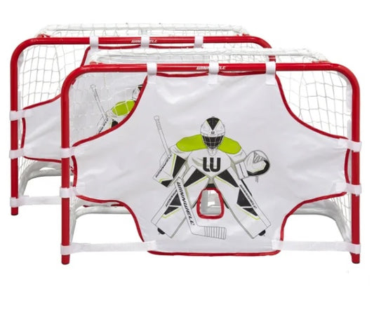 Winnwell Double Mini Quiknet Hockey Set - 2 Mini Sticks & 2 Balls - PuriLite