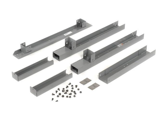 Global Industrial™ Adjustable Height Steel C-Channel Leg For Workbench, 30"D, Gray, Each