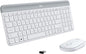 Logitech MK470 Slim Wireless Keyboard and Mouse Combo - Modern Compact Layout, Ultra Quiet, 2.4 GHz USB Receiver, Plug n' Play Connectivity, Compatible with Windows - Off White