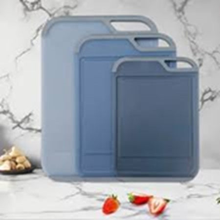 Neoflam Translucent Cutting Board Set – 3-Piece Extra Large Non-Slip Knife-Friendly Boards – Dishwasher Safe with Juice Groove - PuriLite