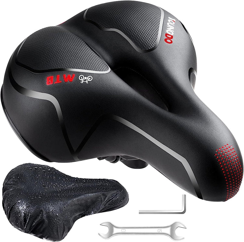 Bike Seat, Comfortable Bicycle Seat Cushion for Men Women, Waterproof Soft Gel Bike Saddle with Ergonomic Zone Concept, Fit for BMX, MTB & Road Bike