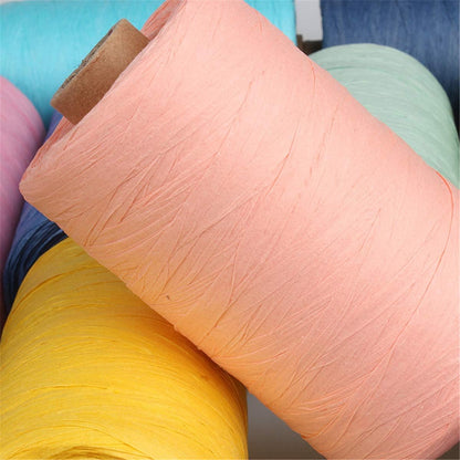 Rayon Raffia Paper Yarn Crochet Grape Color Raffia Ribbon for Hand Knitting Summer Hats Bags Knitted Crochet DIY Handmade Craft Knit Yarn Thread 316Yard