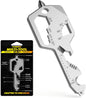 Key Shaped Pocket Multi Tool 20-in-1 Stainless Steel Keychain Utility Tool, Compact Everyday Carry Multitool for Home, Travel, and Outdoor Use - PuriLite