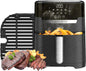 T-Fal Easy Fry Air Fryer & Grill 2 in1 XL Air Fryer, 4.2L Low Oil Healthy Air Fryer, Programmable digital touchscreen & nonstick basket, Digital recipe book (30 recipes)