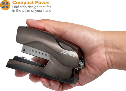 Bostitch Office Heavy Duty 40 Sheet Stapler, Small Stapler Size, Fits into The Palm of Your Hand, Black Chrome