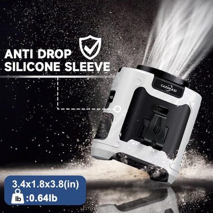 10000mAh Waist Clip Fan Wearable Fan Portable Personal Body Powerful Upto 40H Cooling and Heatstroke Prevention (10000mAh / White and Black)