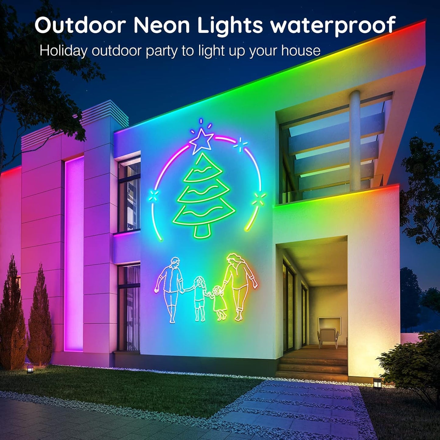 AILBTON Led Neon Rope Lights,Control with App/Remote,Flexible Led Rope Lights,Multiple Modes,IP65 Outdoor RGB Neon Lights Waterproof,Music Sync Gaming Led Neon Strip Lights for Bedroom 50FT Led Neon