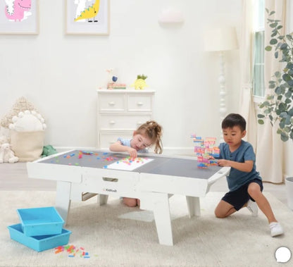 KidKraft Building Bricks Play N Glow Light-Up Table with 210 Bricks