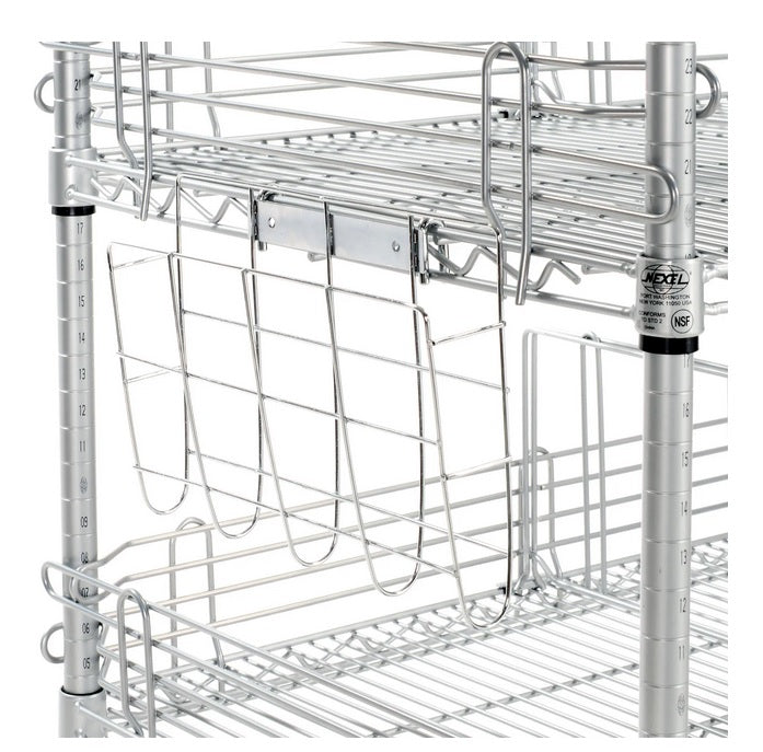 Nexel® 3 Shelf, Chrome To Go Wire Shelving Unit, 24"W x 21"D x 34"H - PuriLite