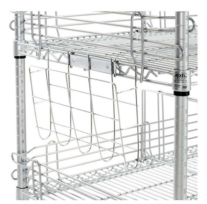 Nexel® 3 Shelf, Chrome To Go Wire Shelving Unit, 24"W x 21"D x 34"H