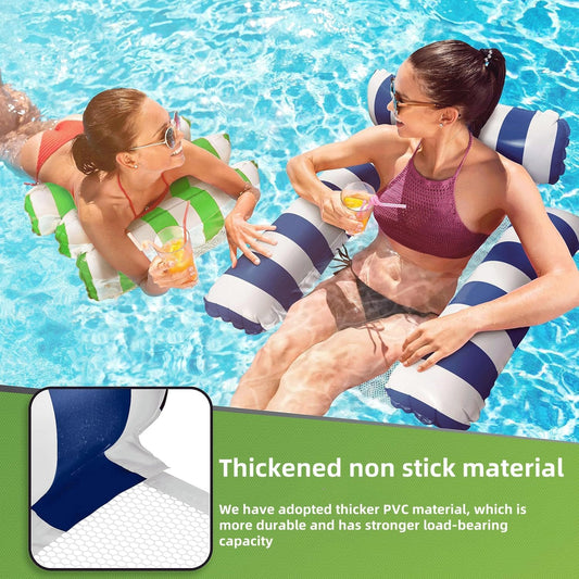 3 Pack 300 LB Water Floaties,Inflatable Pool Float Chair for Adults Swim Floating Party Vacation Fun and Rest