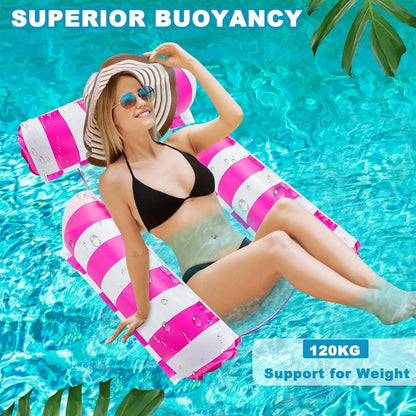 3 Pack 300 LB Water Floaties,Inflatable Pool Float Chair for Adults Swim Floating Party Vacation Fun and Rest