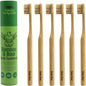 Natural Bristle Bamboo Toothbrush (NO Nylon - Boar Hair ONLY) - Totally Compostable & Biodegradable Boar Bristle and Bamboo Toothbrushes - Zero Waste