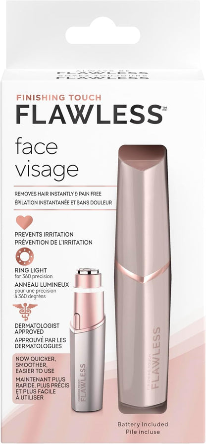 Finishing Touch Flawless Facial Hair Remover, Blush, 1 Count (Packaging may vary)