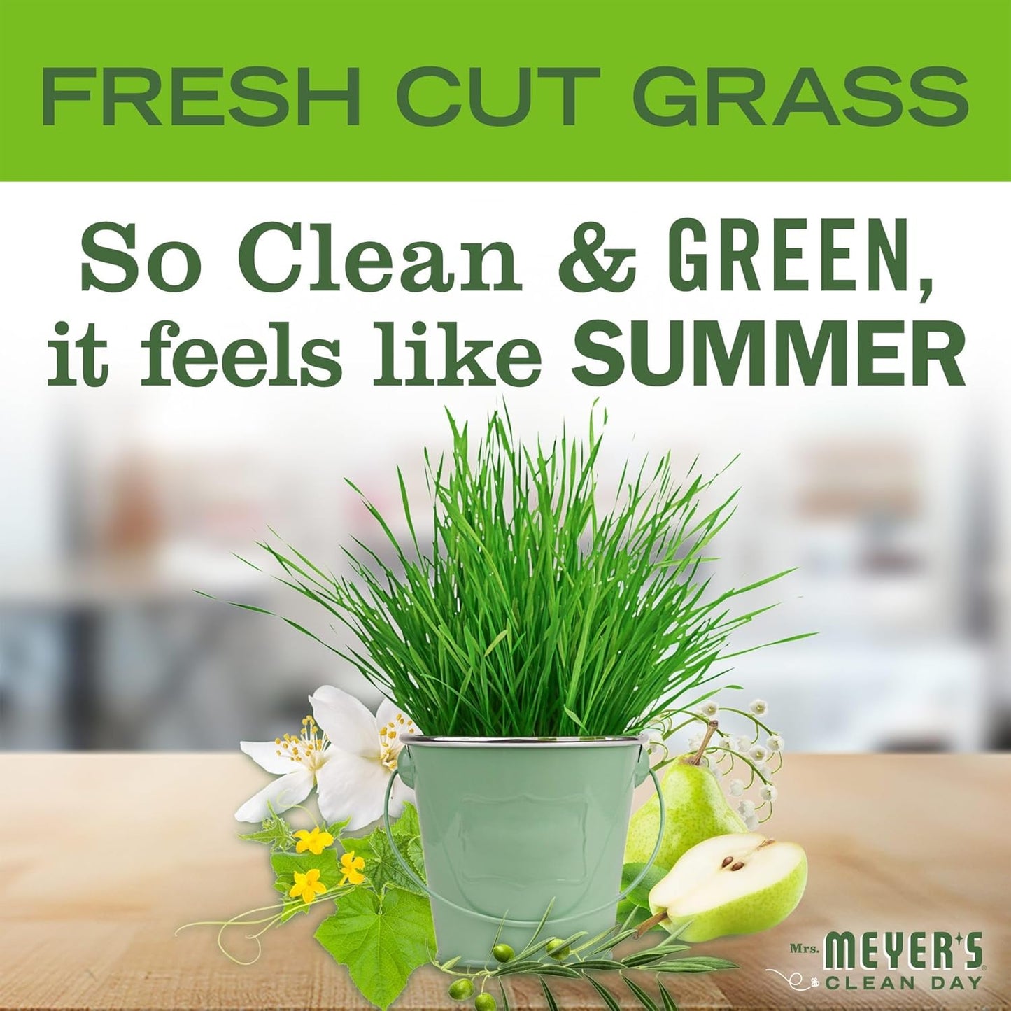 MRS. MEYER'S CLEAN DAY Multi-Surface Everyday Cleaner, Fresh Cut Grass Scent, 473mL Bottle