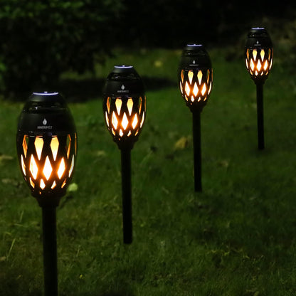 Outdoor Bluetooth Speakers with Flame Torch Light – Waterproof Wireless LED Flame Speakers – Loud Bass Stereo Sound – Set of 2 - PuriLite