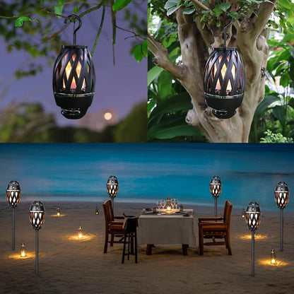 Outdoor Bluetooth Speakers with Flame Torch Light – Waterproof Wireless LED Flame Speakers – Loud Bass Stereo Sound – Set of 2 - PuriLite