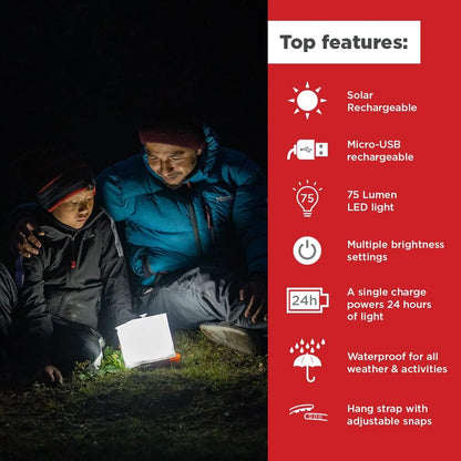 LuminAID PackLite Nova Solar Inflatable Lantern – USB Rechargeable Waterproof LED Light – Lightweight Collapsible Camping Emergency Lantern – 75 Lumens - PuriLite